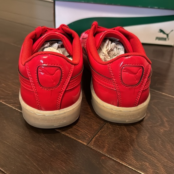 Puma Basket Patent Ice Fade men’s Barbados cherry NIB 9.5 - Picture 6 of 9